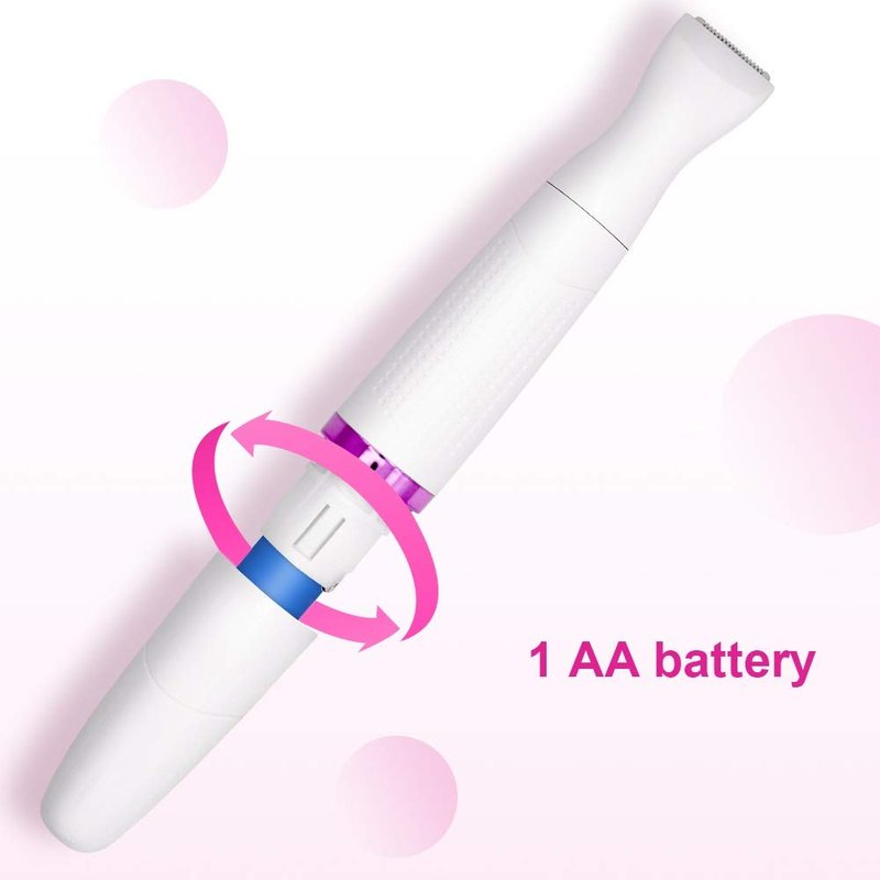 Bikini Trimmer, Funstant Electric Razor for Women with Comb, Cordless Safe Hair Trimmer Floating Foil for Dry Use, Battery Operated Personal Shaver for Lady Girl, Pubic Hair, Delicate Private Area