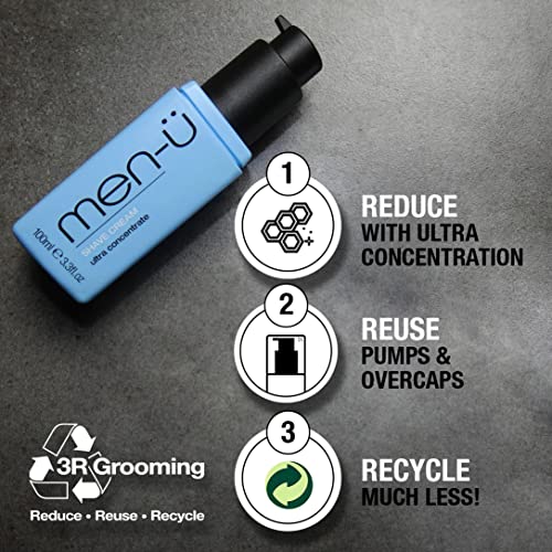men-ü Daily Refresh Vegan Shampoo with Pump - Ultra-Concentrated 3.3oz