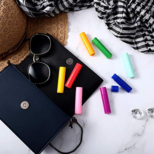 64 Pcs Red Lip Balm Tubes 5ml Empty Refillable Rotatable