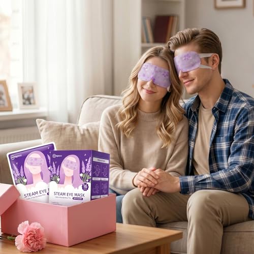 CHAOYA Self-Heating Steam Eye Mask - 16 Disposable Masks for Dry Eyes & Puffiness Relief