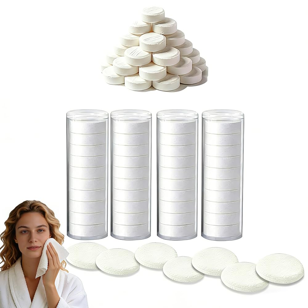 Compressed Disposable Face Towels - Portable Hot Towels for Spa & Travel | 80-Pack