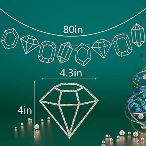 Gems Glitter Banner - Dazzling Gemstone Party Decor