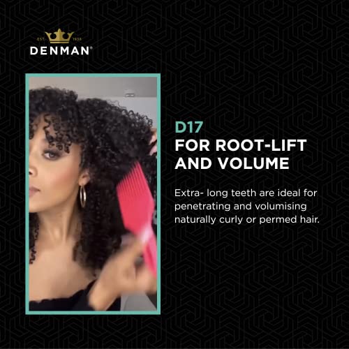 Denman Curl Volumiser Comb for Root-Lift, Detangling & Sculpted Curls