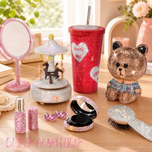 40,000pcs Colorful Jelly Rhinestones Nail Art Kit with Glue & Tools