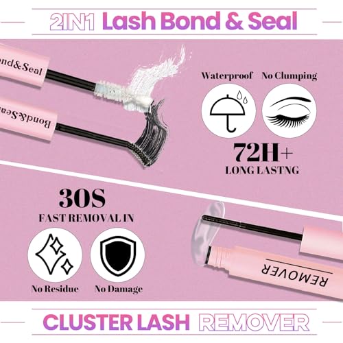 Qiveaory D-Style DIY Lash Extension Kit 684pcs Thick Cluster Lashes 10-18mm