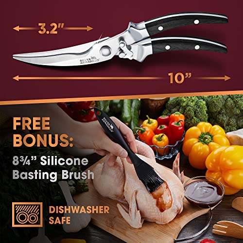 Heavy Duty Poultry Shears - Professional Stainless Steel Kitchen Scissors