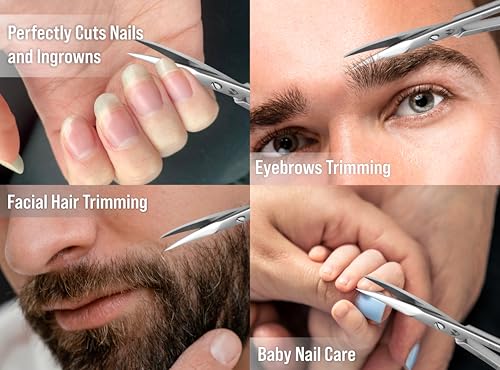 Curved Nail Scissors - Heavy Duty Stainless Steel Grooming Tool