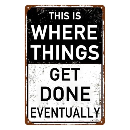 Funny Garage Metal Sign - 8x12 Inch Man Cave Wall Art