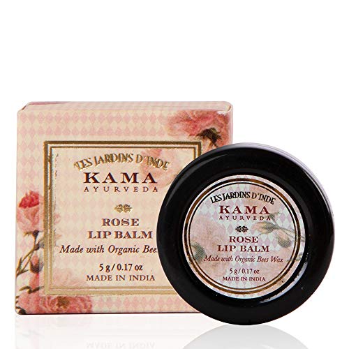Kama Ayurveda Rose Lip Balm 5g Natural Moisturizer for Soft Lips