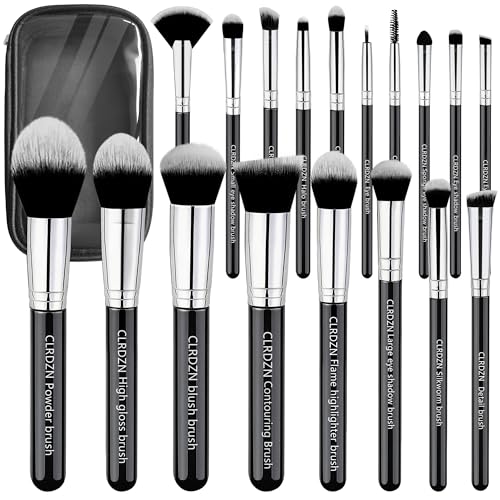 CLRDZN 19-Piece Professional Makeup Brush Set with Travel Case