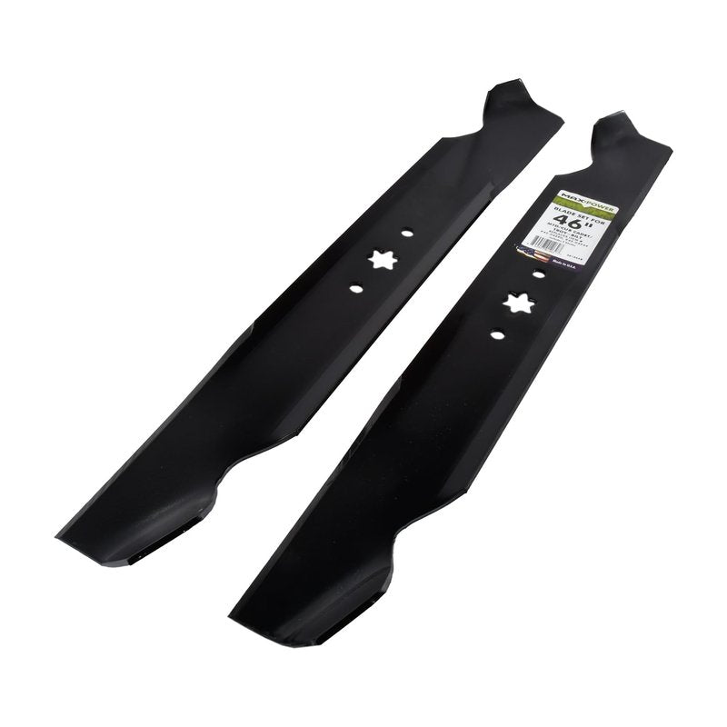 MaxPower 561544B 2-Blade Set for 46 Inch Cut MTD/Cub Cadet/Troy-Bilt Replaces 942-04244, 942-04290, 942-04244A, 742-04290, 742-04244, Black