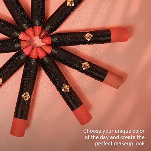 CoralBeau 12-Piece Matte Lipstick Set - Long-Wearing Waterproof Lip Crayons