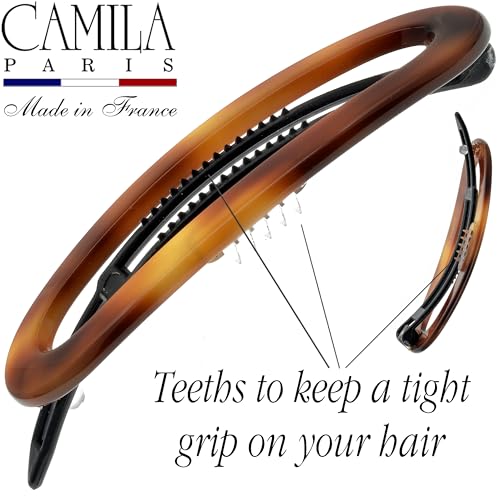 Camila Paris Tortoise Shell 2.5-Inch French Hair Barrette Clip for Women & Girls