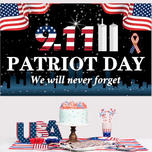 911 Patriot Day We Will Never Forget Banner - Large 72x43