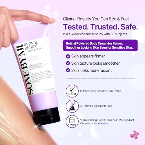 SOME BY MI Retinol Firming Body Cream 6.76 fl oz - Hydrating Lotion for Crepey Skin