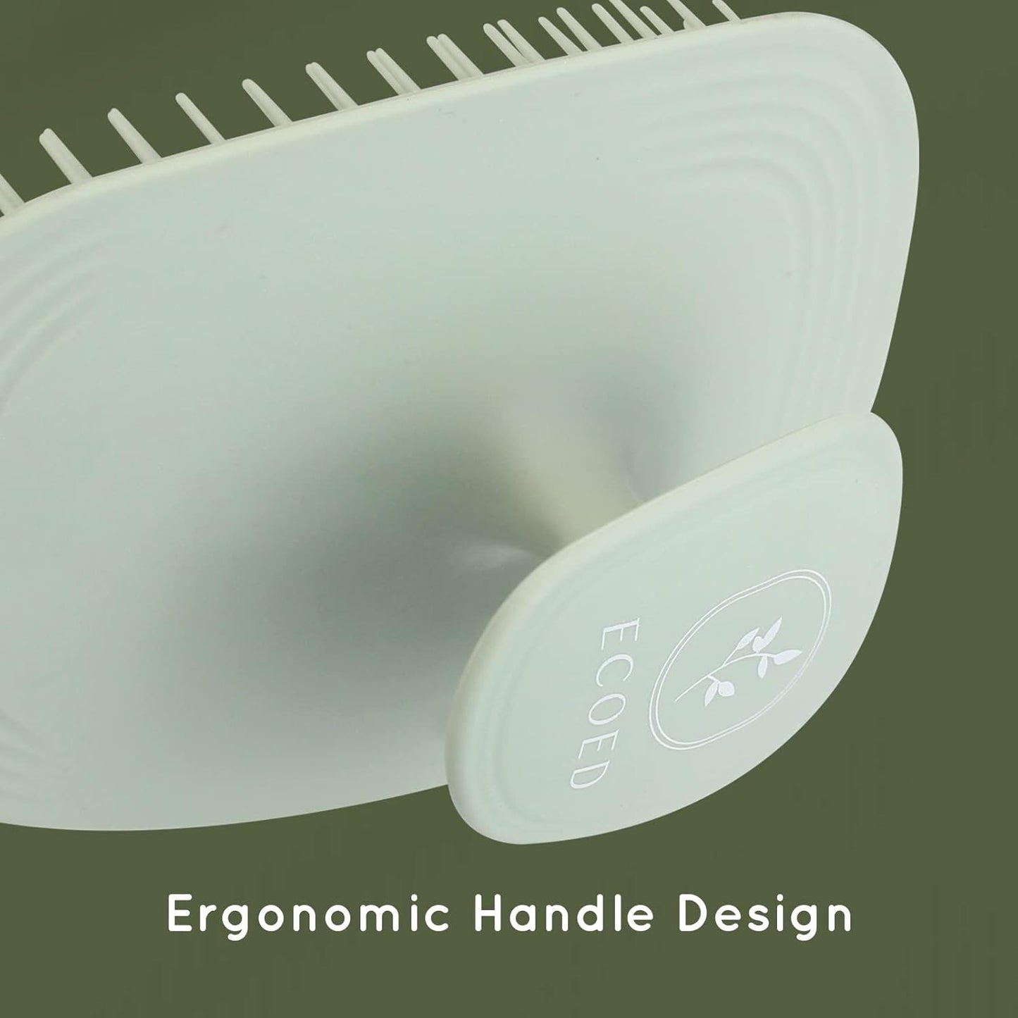 Ecoed Scalp Massager Shampoo Brush - Dandruff Removal Scalp Scrubber for Men & Women | Green, Wet & Dry Use