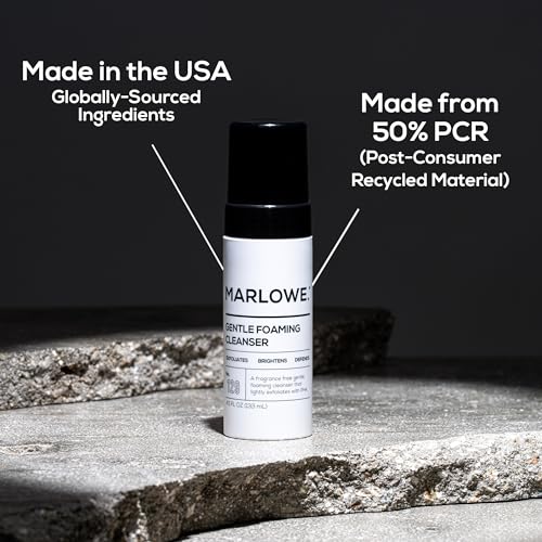 Marlowe Gentle Foaming Facial Cleanser for Men - Exfoliating & Brightening 4.5oz