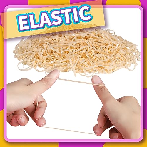 Teenitor 300pcs Beige Hair Ties - Strong, Soft & Stretchy Elastics