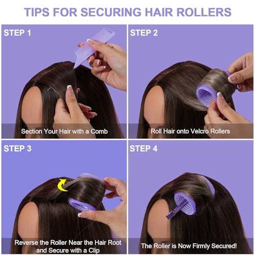 IKOCO 38-Piece Self-Grip Hair Roller Set with Clips, Comb & Travel Bag