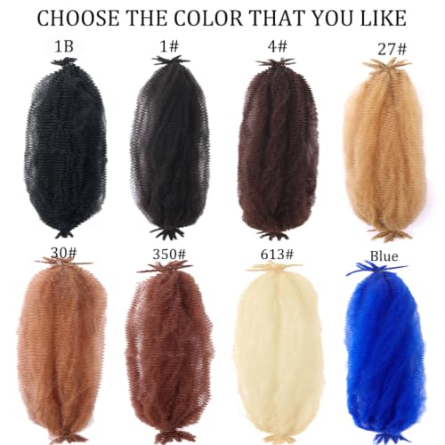 Jiefeng Red Afro Twist Hair 24 Inch - 3 Packs Springy Crochet Braids