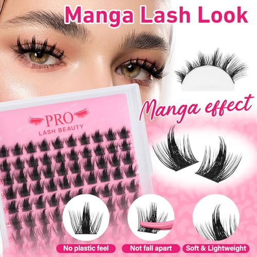 PRO LASHBEAUTY Sunset Lash Clusters Kit - Wispy DIY Eyelash Extensions