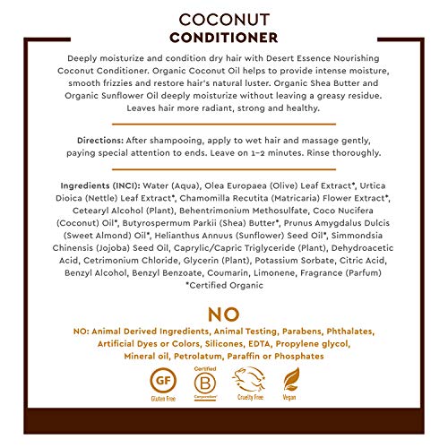 Desert Essence Coconut Conditioner for Deep Hydration - 8 fl oz
