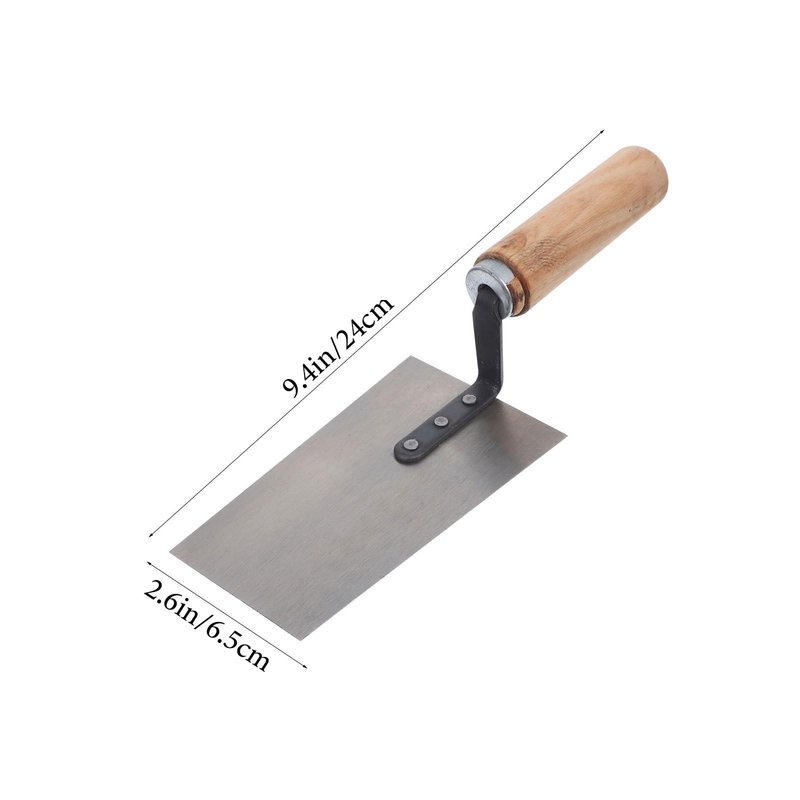 POPETPOP 4 Pcs Plastering Knife Set Stainless Steel Masonry Trowels with Wood Handle Concrete Finishing Trowel and Construction Spatulas for Drywall Plaster Paint Scraping