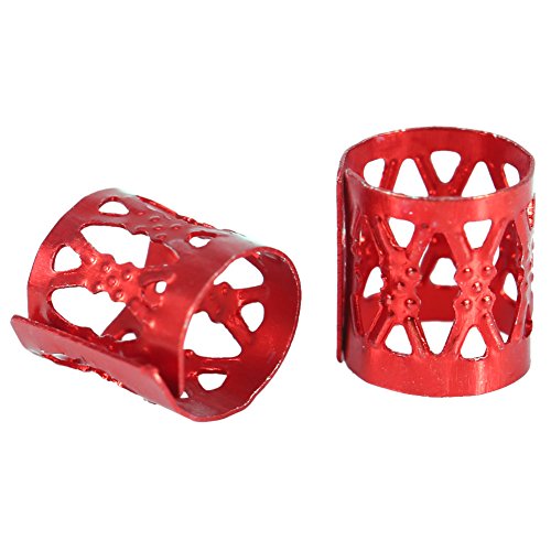 100PCS Colorful Metal Dreadlock Hair Beads & Cuffs for Braiding, Hair Jewelry