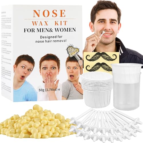 CoFashion Nose Wax Kit for Effective Hair Removal - 50g Wax, 20 Applicators