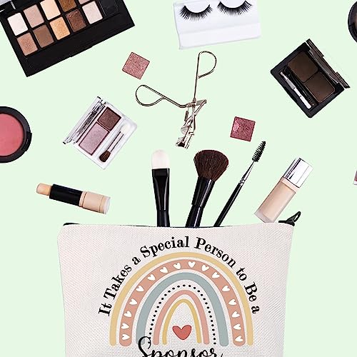 Sponsor Appreciation Makeup Bag - Addiction Recovery Sobriety Gift