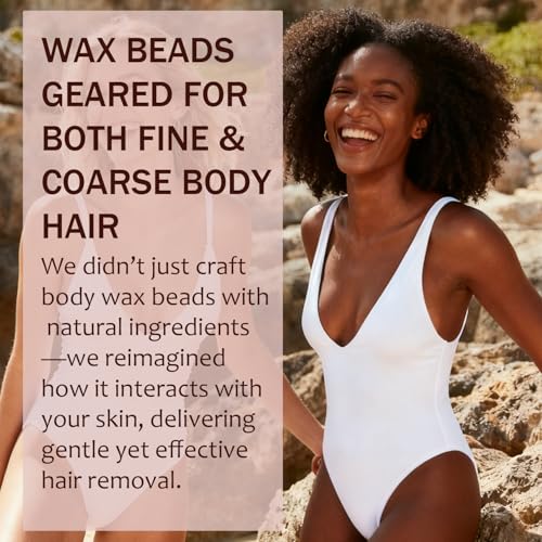 Hard Wax Hair Removal Beads - Painless Waxing for Sensitive Skin, Full Body Wax Beans with 20 Sticks for Women Men Bikini Brazilian, Armpit, Home Use (Rose, 1.1lb/17.6oz)