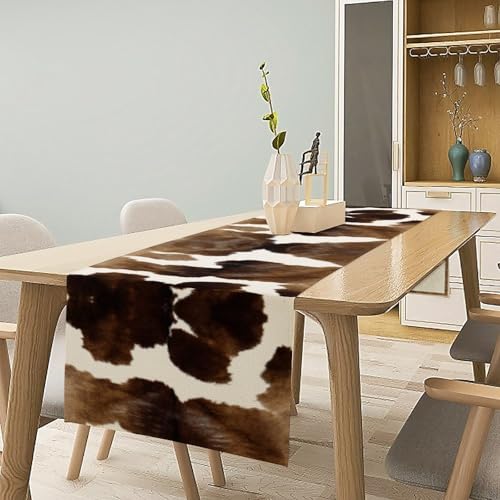 Linen Table Runner 13x72 Inch for Kitchen & Dining Decor