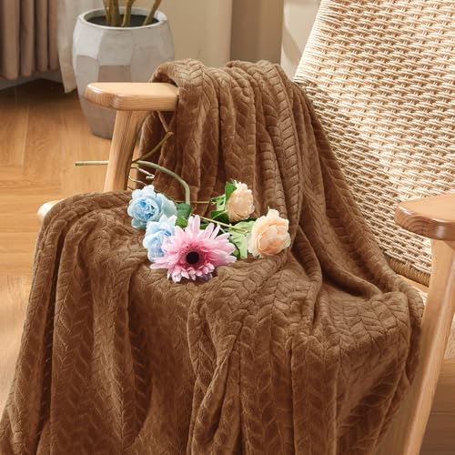 Chocolate Brown Fleece Throw Blanket - Soft & Cozy for Couch
