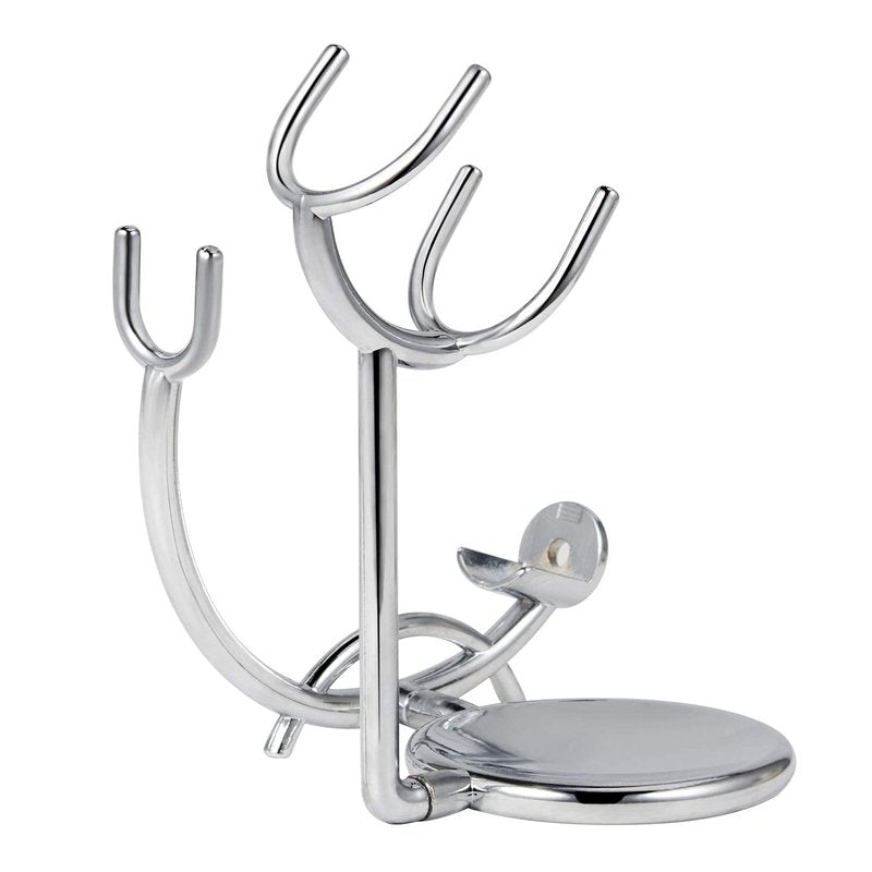 Grandslam Shaving Razor and Brush Stand, Stainless Steel Shaving Razor Holder, Compatible with Long and Short Handle Safety Razor, Straight Razor and Barber Razor