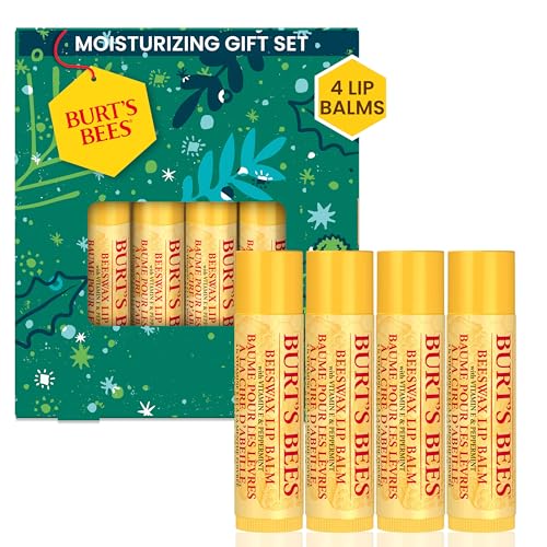Burt's Bees Beeswax Bounty Lip Balm Gift Set, 4-Pack Natural Lip Care