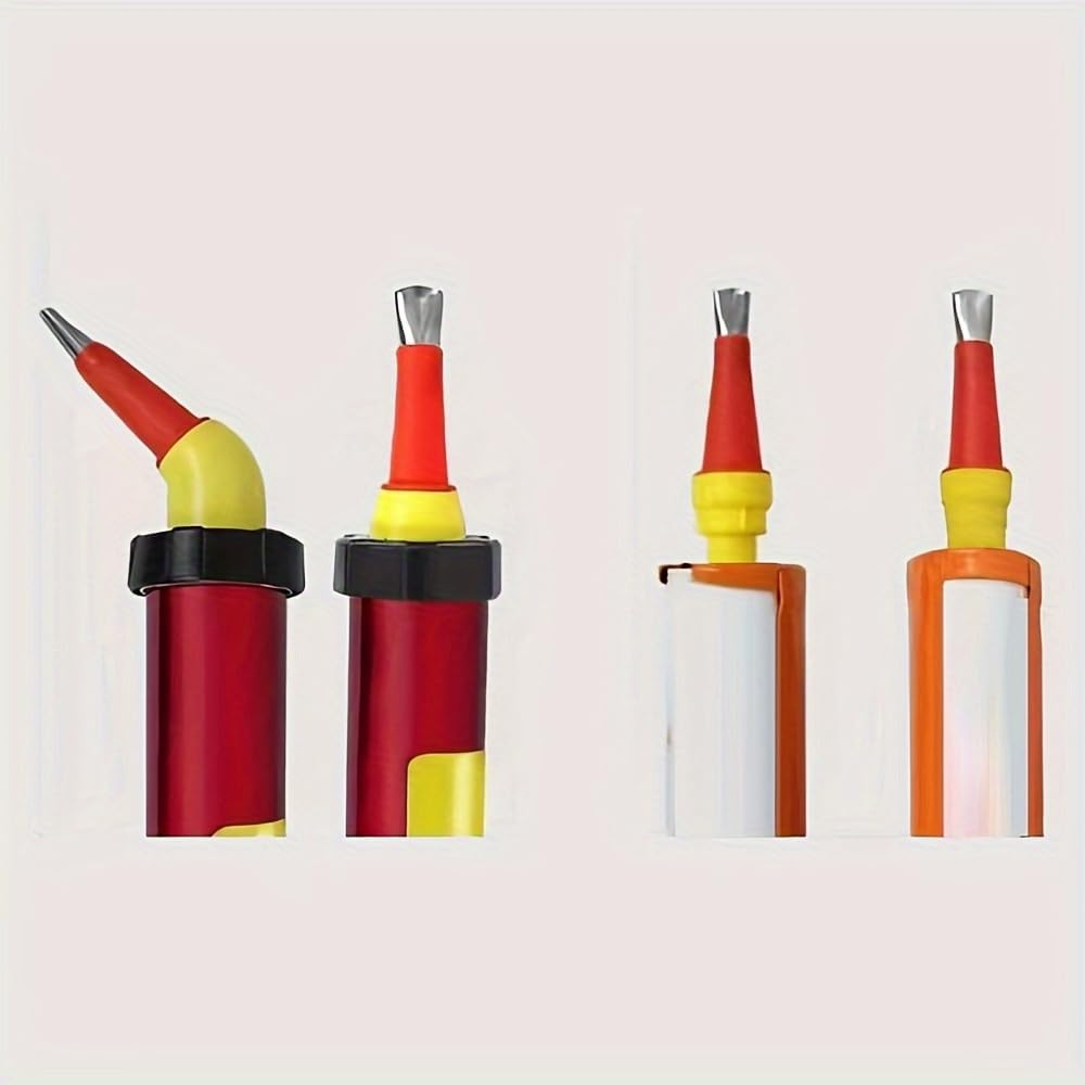 9-Piece Caulking Finisher Kit - Reusable Nozzle Applicators with 6 Nozzles & 3 Connectors | Ideal for Bathroom, Doors & Windows