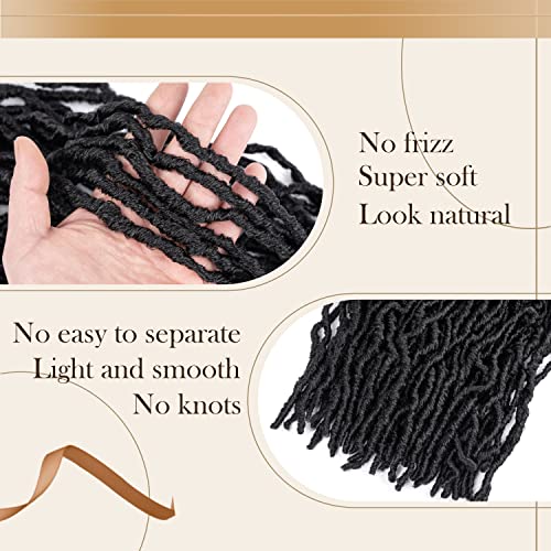 Love ORNAN 18-Inch Soft Faux Locs Crochet Braiding Hair - 7 Pack Set