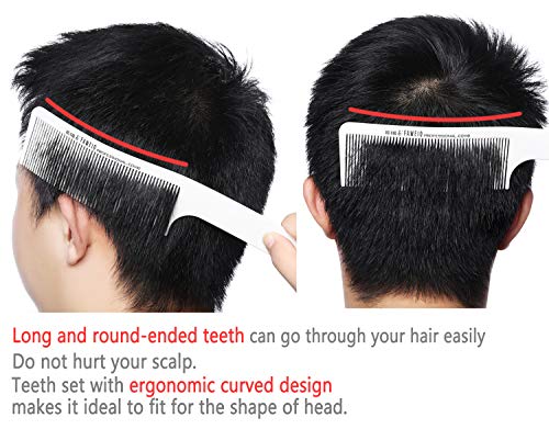 PERFEHAIR Curved Barber Clipper Comb - Flat Top Hair Cutting Tool
