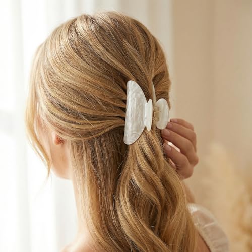 Lifory 8 Pack 3.1 Inch Pastel Hair Claw Clips for Thick and Thin Hair