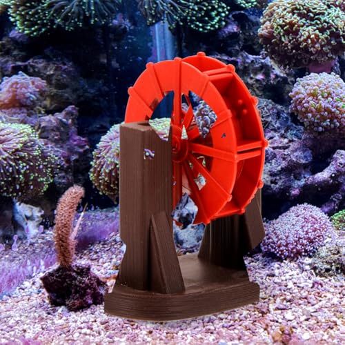 GOOHOCHY Mini Water Wheel Fountain Accessory - 3.54 Inch Decorative Prop for Indoor and Garden Fountains