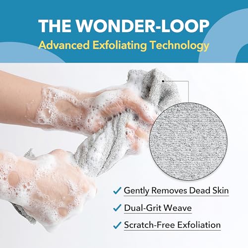 K-jumma Wonder-Loop Exfoliating Back Scrubber - Korean Dual-Grit Towel