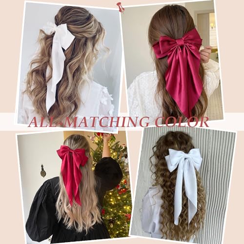 Big Bow Hair Clips for Women & Girls - Non-Slip Claw Clips (5 PCS)