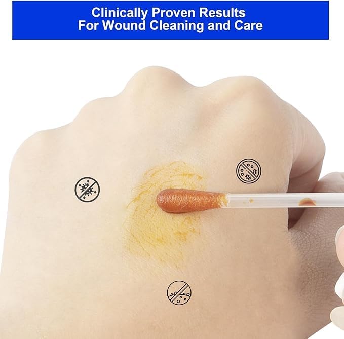 Povidone Iodine Swabsticks - 100 Individually Wrapped Skin Prep Swabs | First Aid & Wound Care