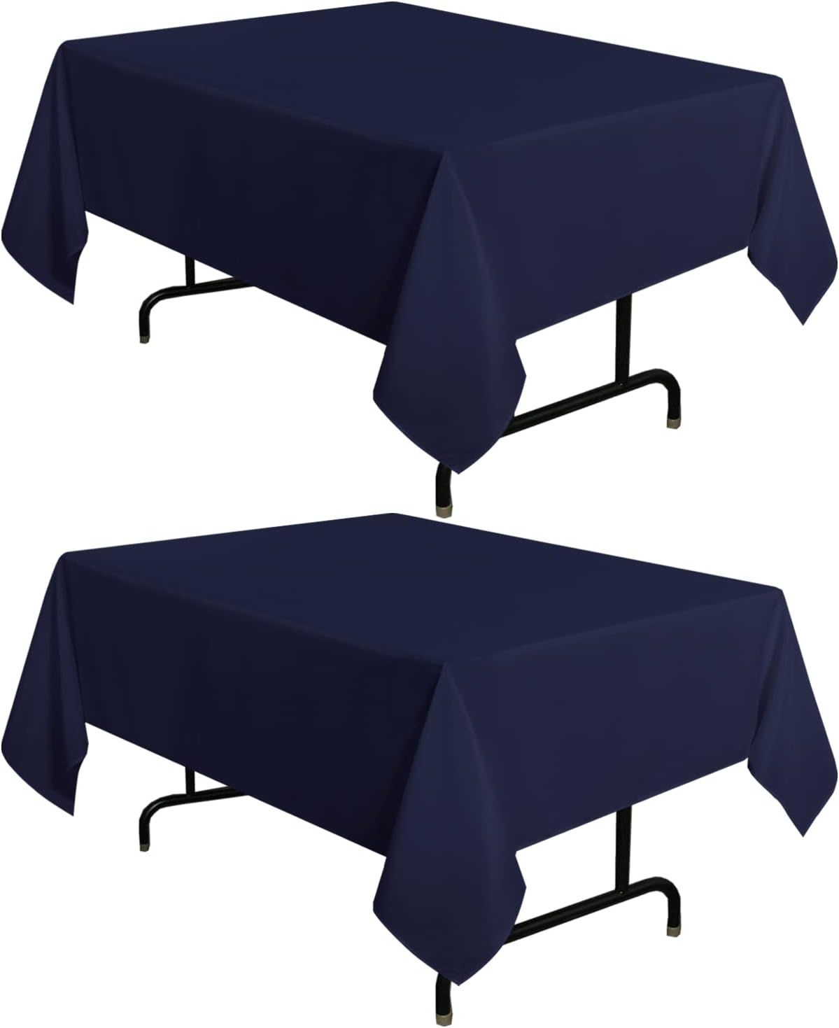White Rectangle Tablecloth 60 x 102 Inch - Stain & Wrinkle Resistant Polyester for Dining, Buffets & Camping