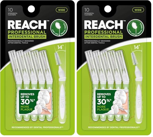 Reach Interdental Brushes, 1.3mm Wide, 20 Pack – Gum Protection & Plaque Removal