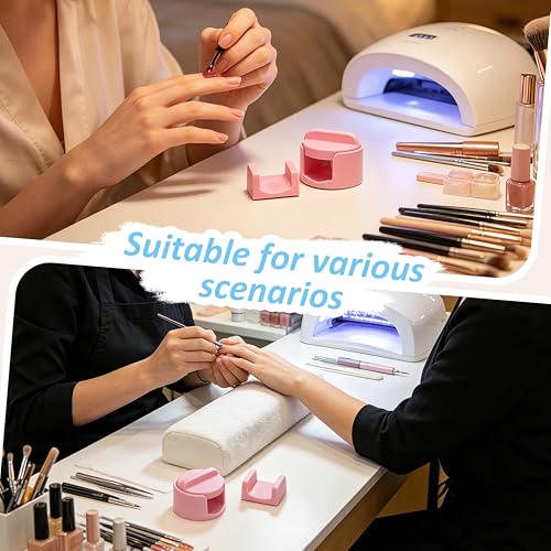 Fantovo Glass Bead Nail Magnet - 360° Rotating Spinning Top for Magnetic Nail Polish, DIY & Salon Use, Pink - Magnetic Nail Art Tool
