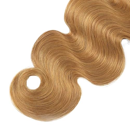 JUIOKAOO Body Wave Hair Bundle 16 Inch Color #27 Honey Blonde Remy Hair Extensions