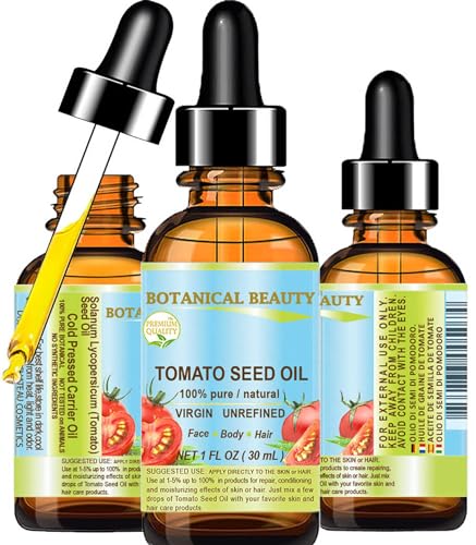 Tomato Seed Oil - 100% Pure Virgin Cold-Pressed Carrier Oil for Skin, Hair & Nails