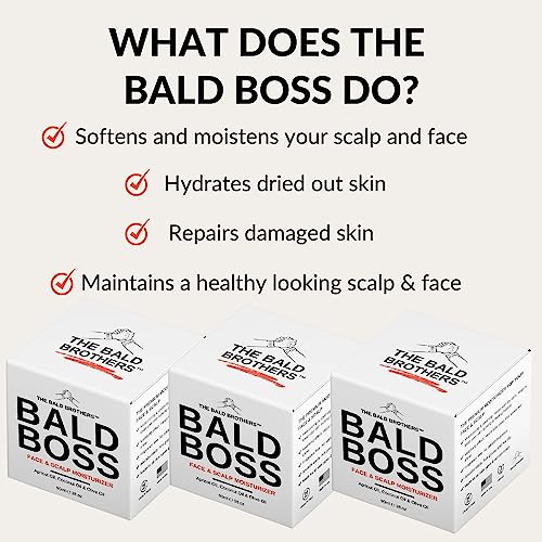 The Bald Brothers Bald Head Care for Men | Everyday Scalp Moisturizer | Face & Scalp Care | Matte, No Grease, Vegan | Daily Mens Moisturizer Fragrance Free