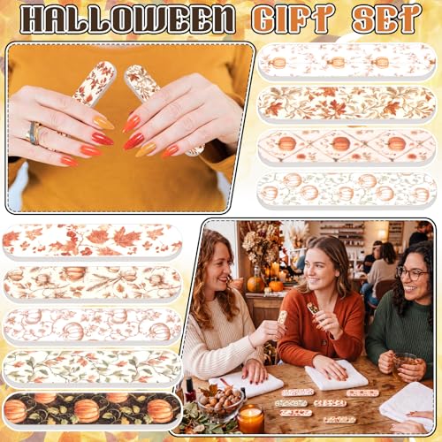 Fall Pumpkin Nail Files 50 Pcs Mini Emery Boards for Women - Autumn Theme